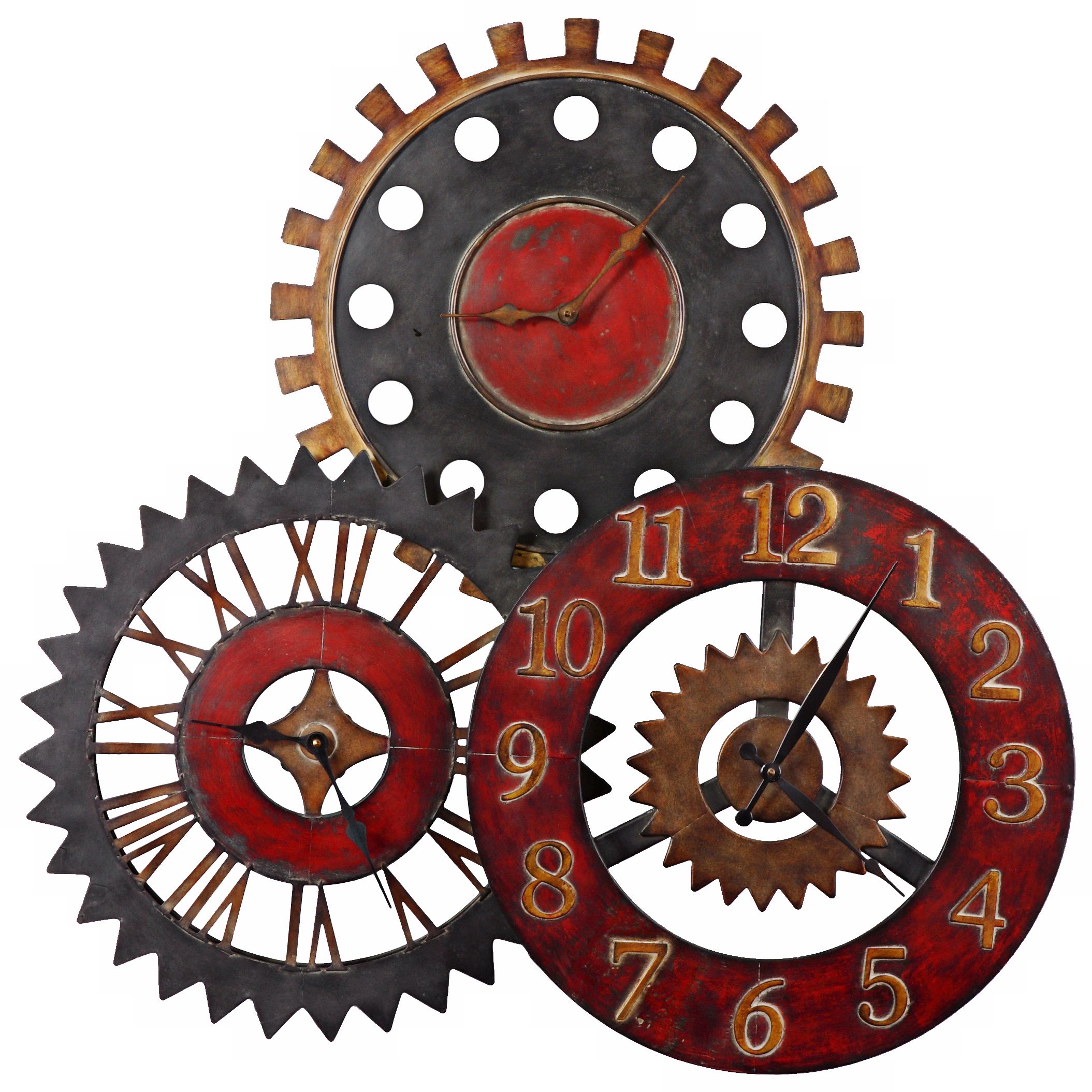 Uttermost Trio Metal 36"  Wide Wall Clock