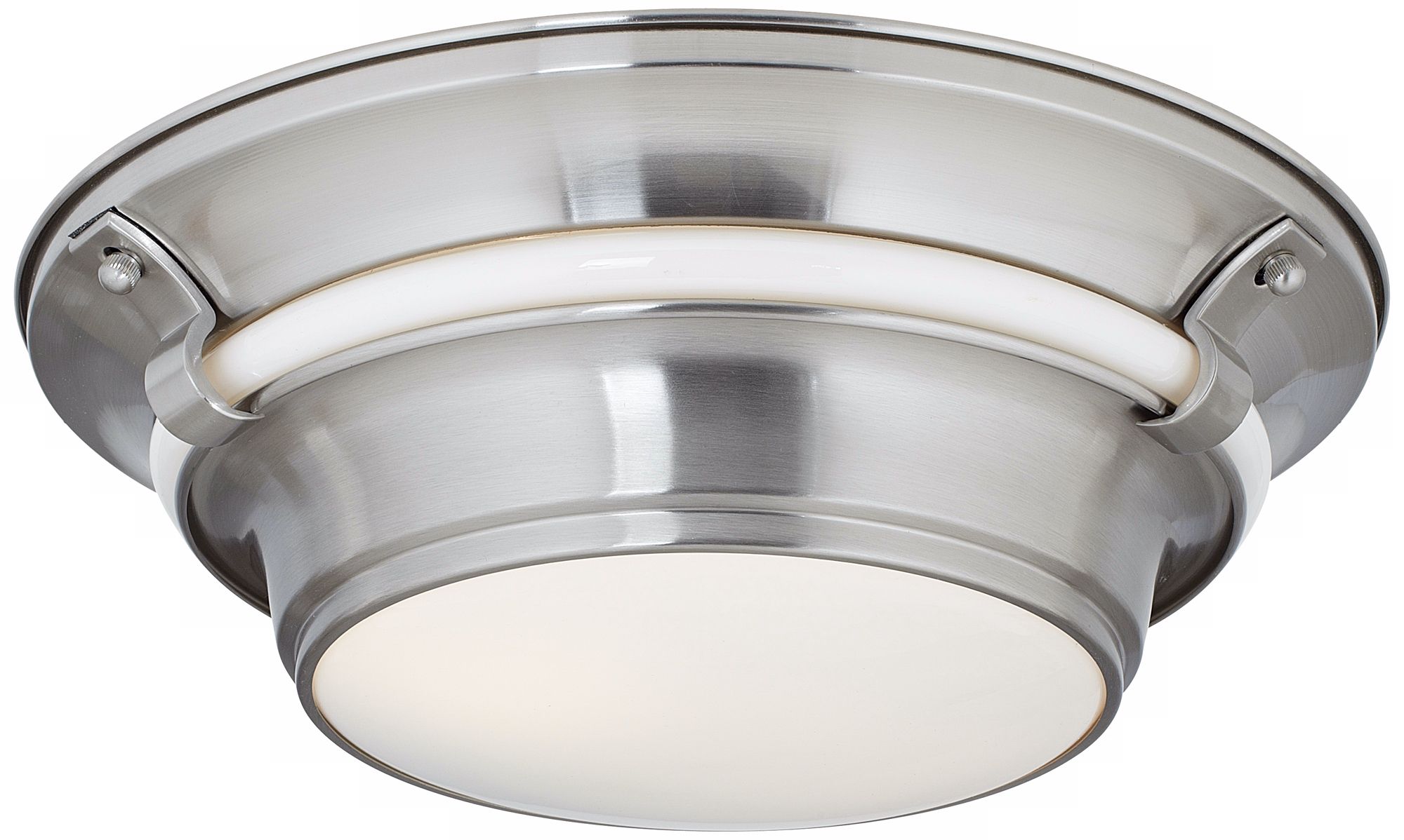 Ashland Satin Nickel 14 1/4" Wide Flushmount Ceiling Light