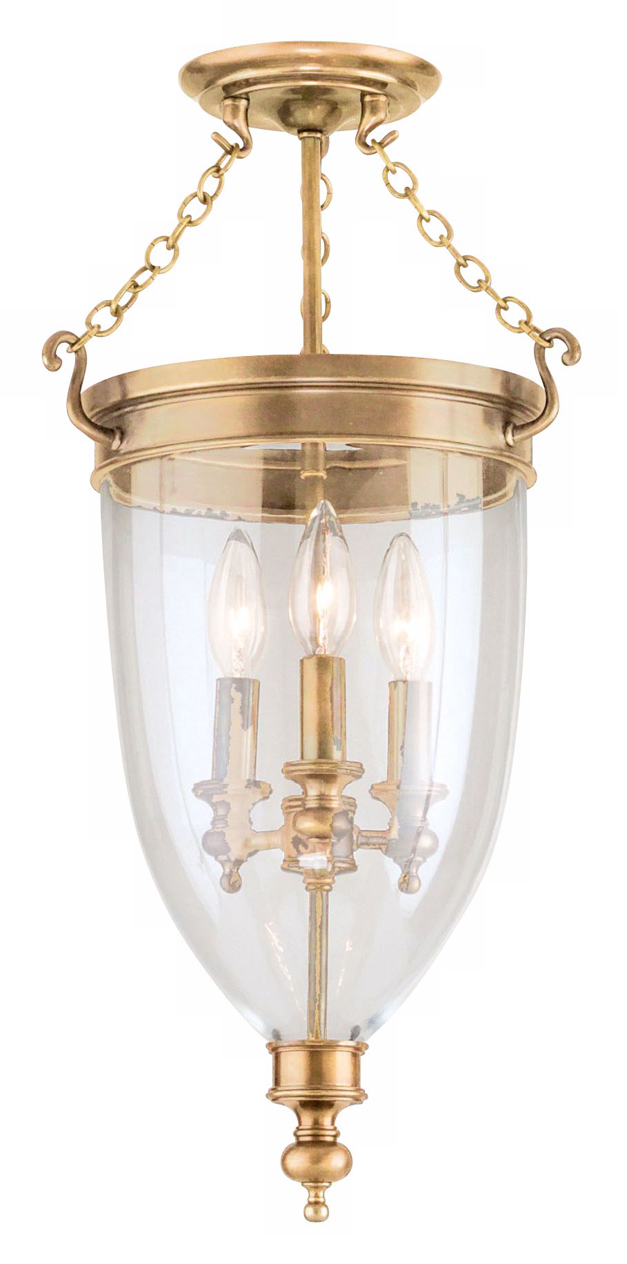 Hudson Valley Hanover Aged Brass Ceiling Light
