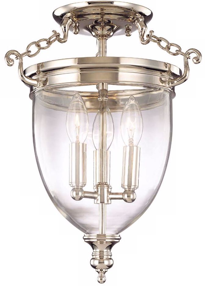 Hudson Valley Hanover Polished Nickel Ceiling Light