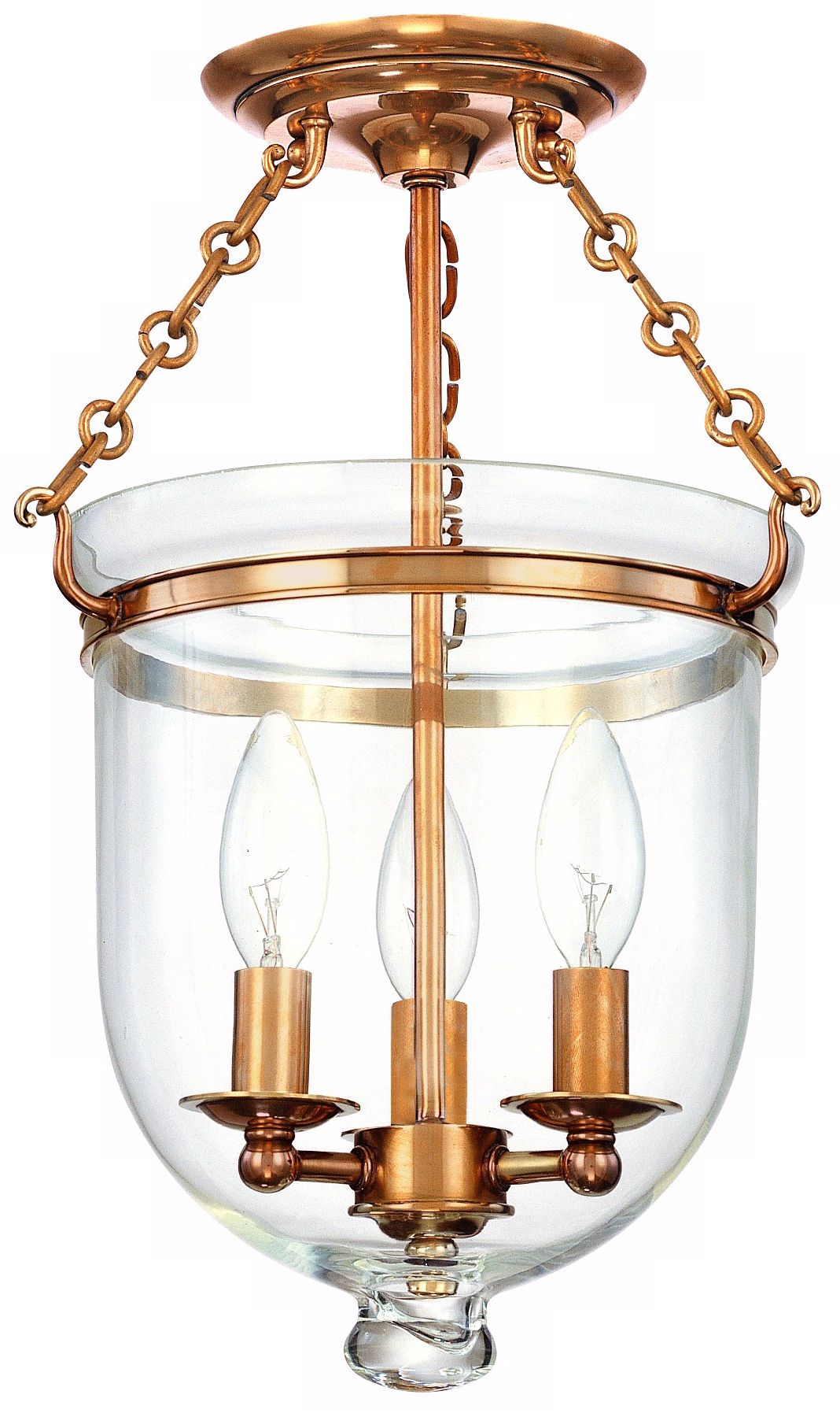 Hudson Valley Hampton Aged Brass Ceiling Fixture