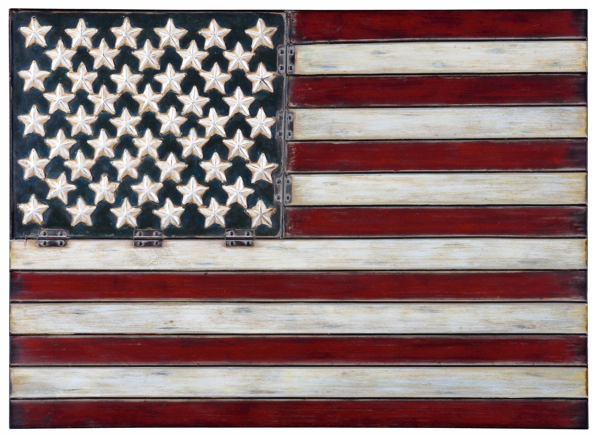 Uttermost Rustic 36" Wide American Flag Wall Art