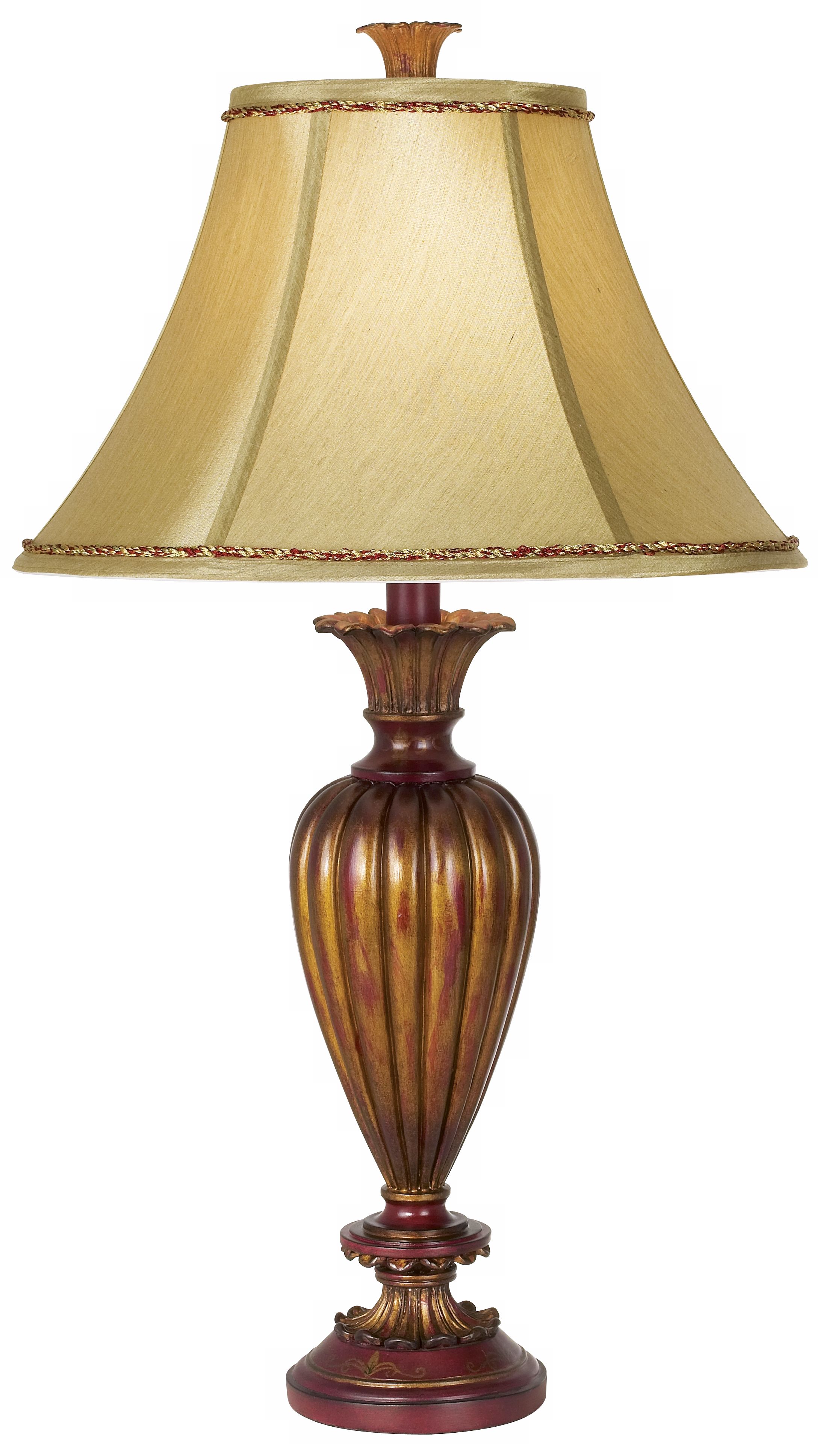 Kathy Ireland Umbria Aged Red Finish Table Lamp