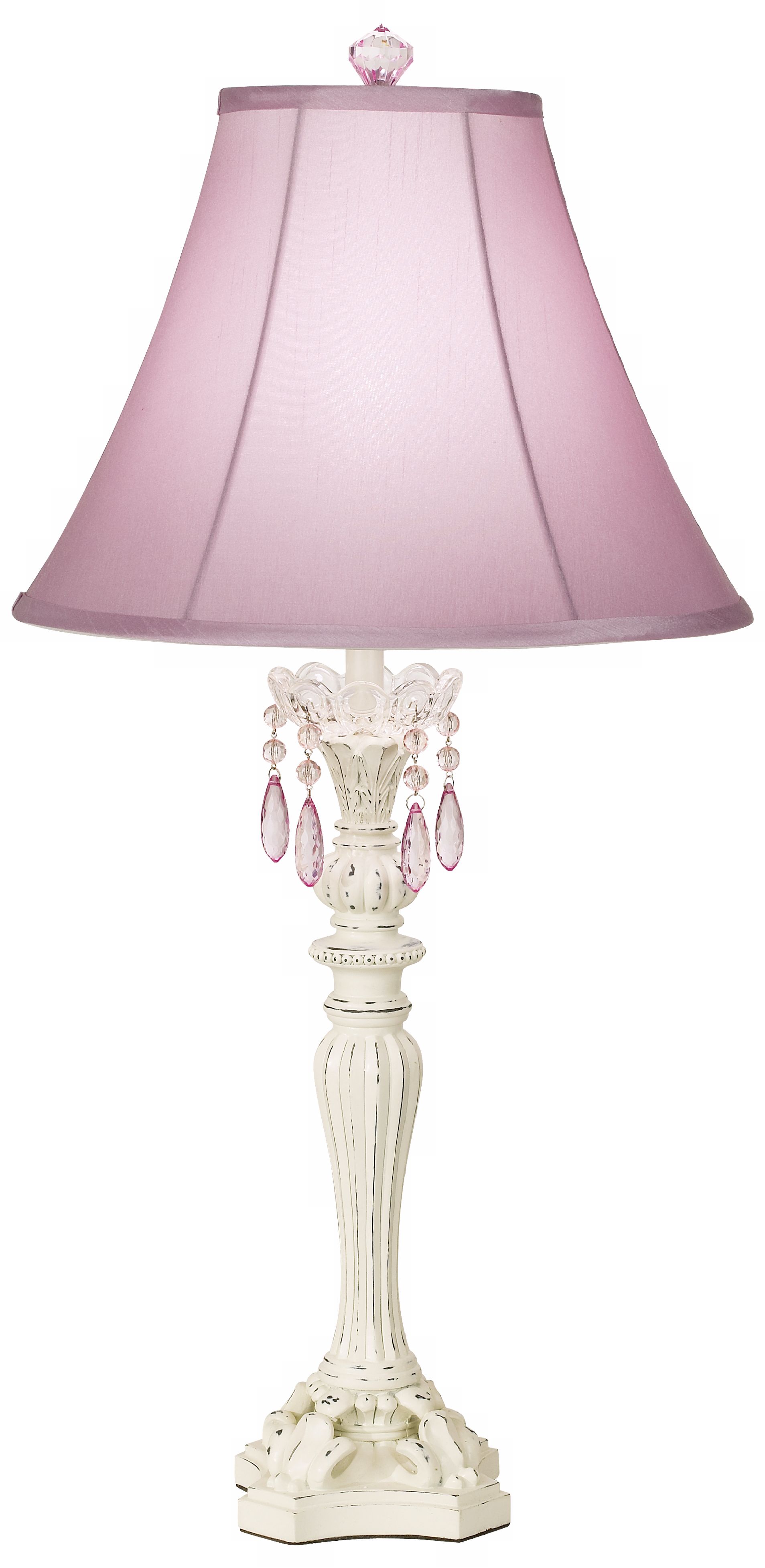 Kathy Ireland Chateau Nicole Table Lamp with Pink Shade
