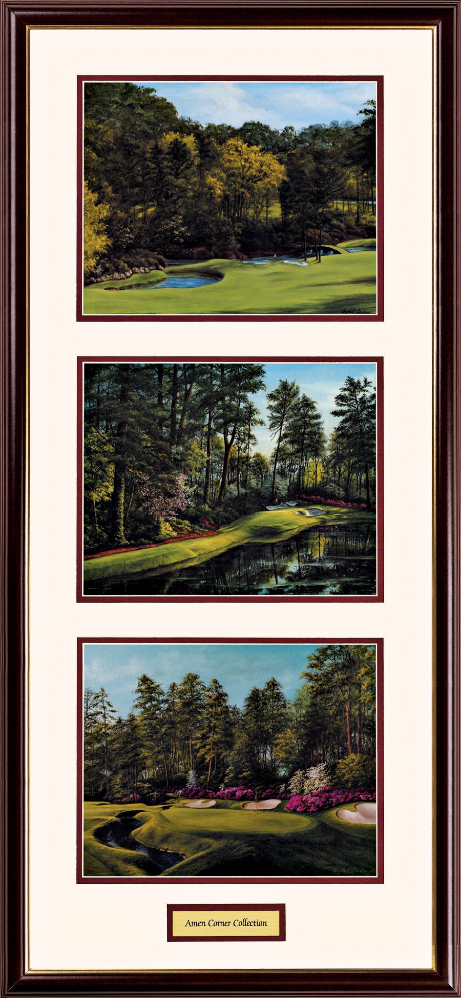 Amen Corner Lithograph Golf Course 28" High Wall Art