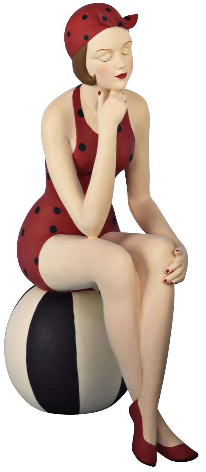Large Bathing Girl Figurine