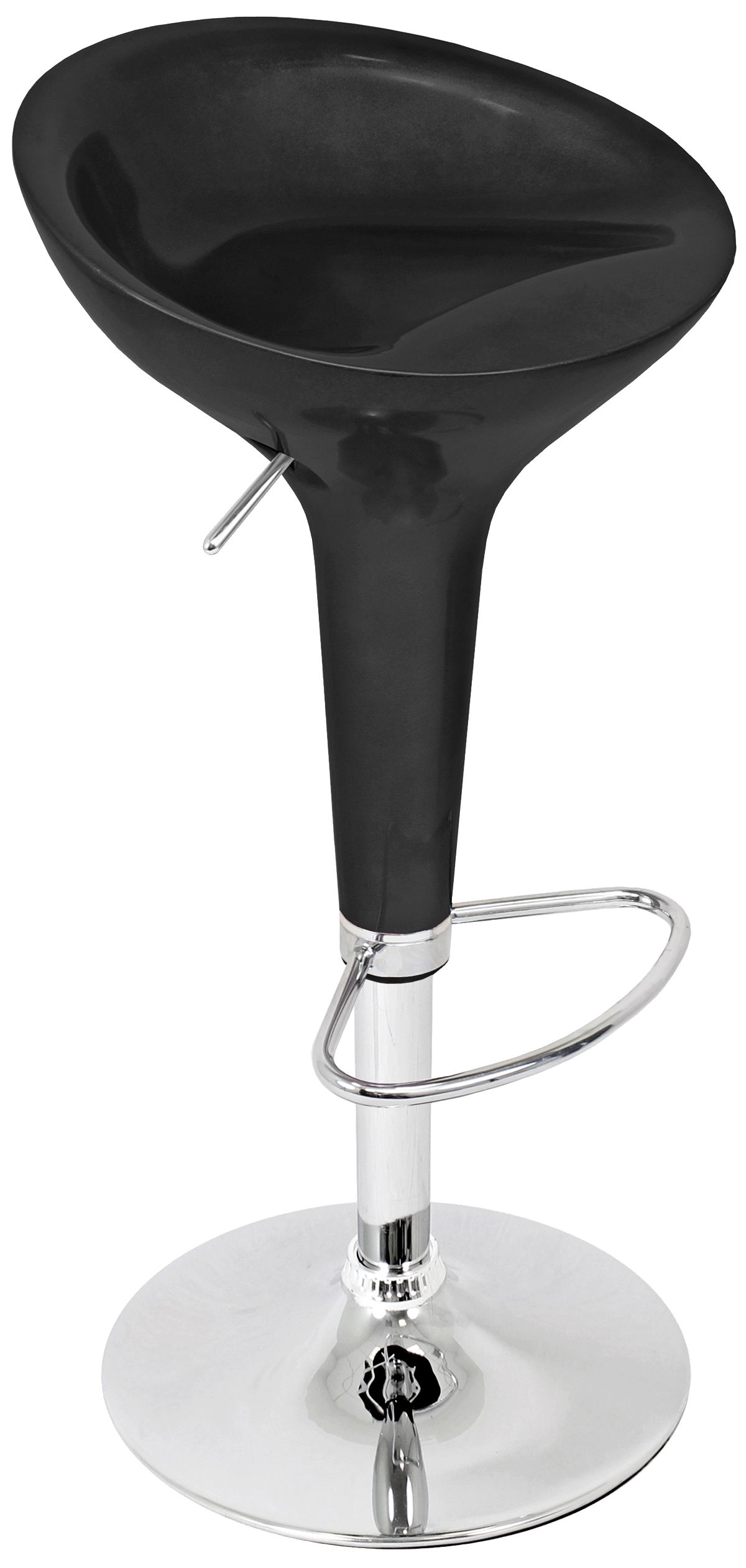 Black Scooper Adjustable Bar or Counter Stool