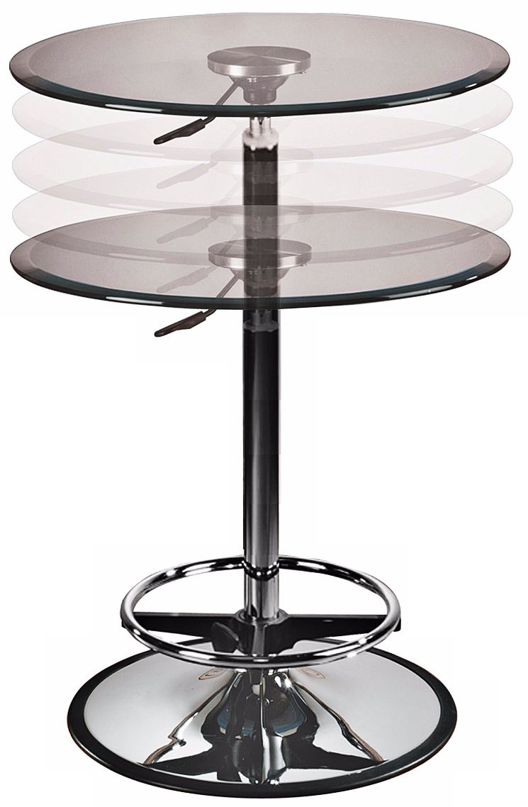 Uppity Glass Adjustable Bar Table