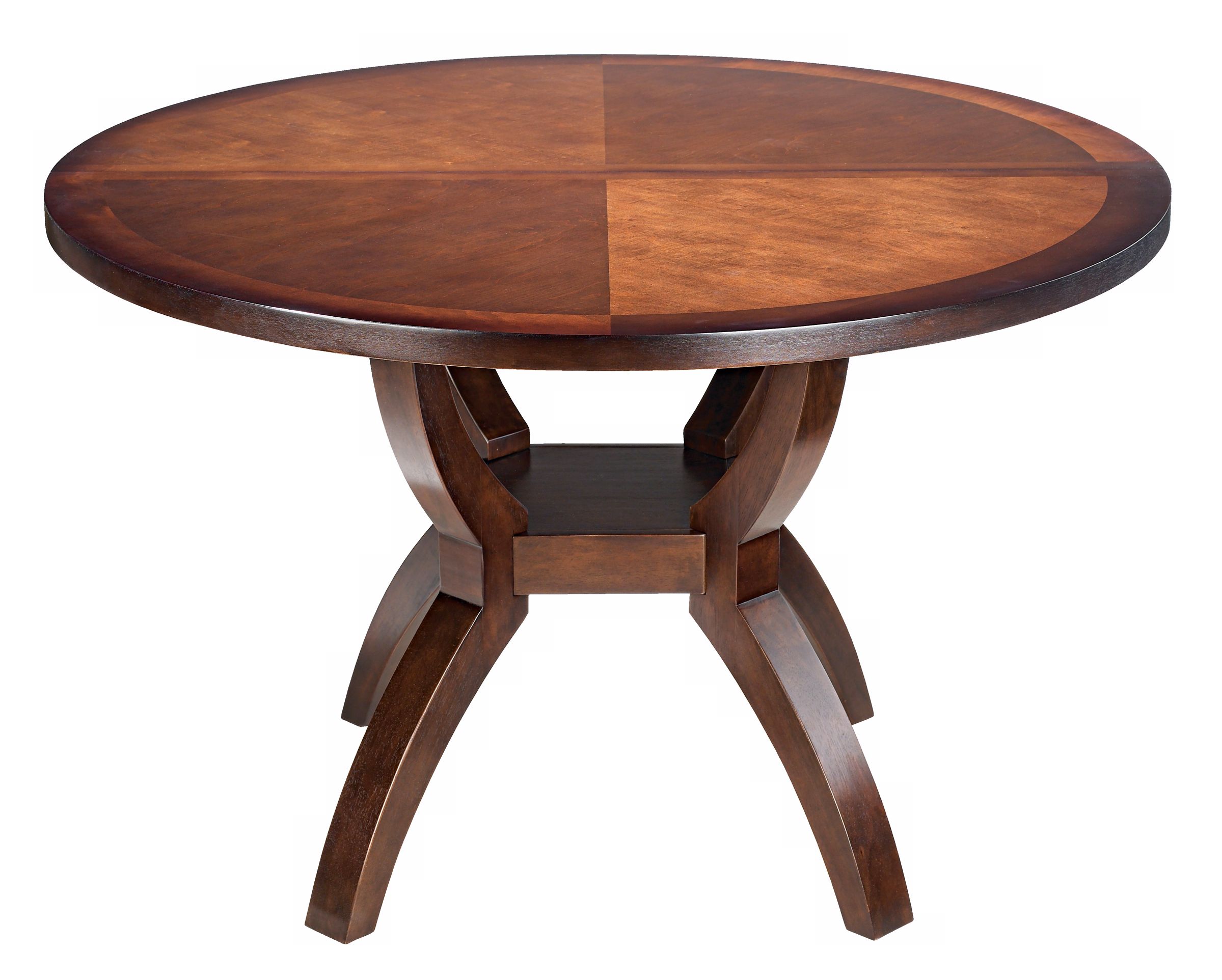 48" Round Spider Base Dining Room Table with Butterfly Leaf