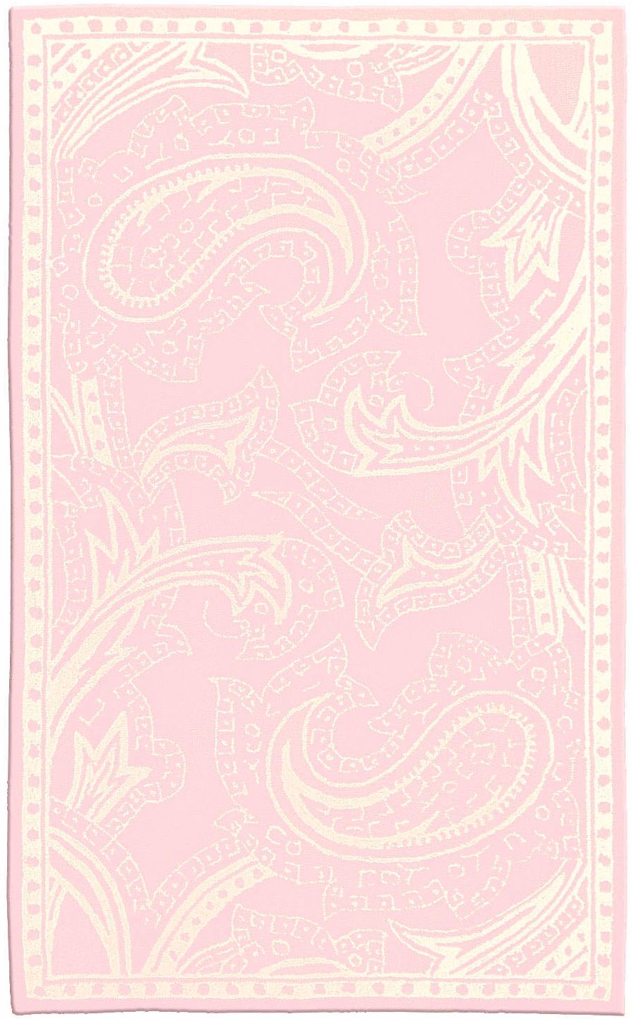 Paisley Fish Pink Area Rug