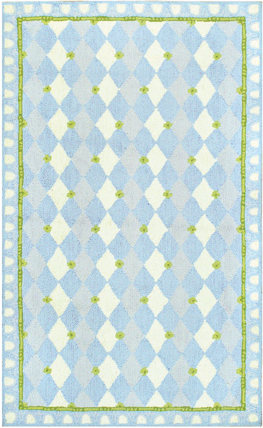 Diamonds Forever Blue Area Rug