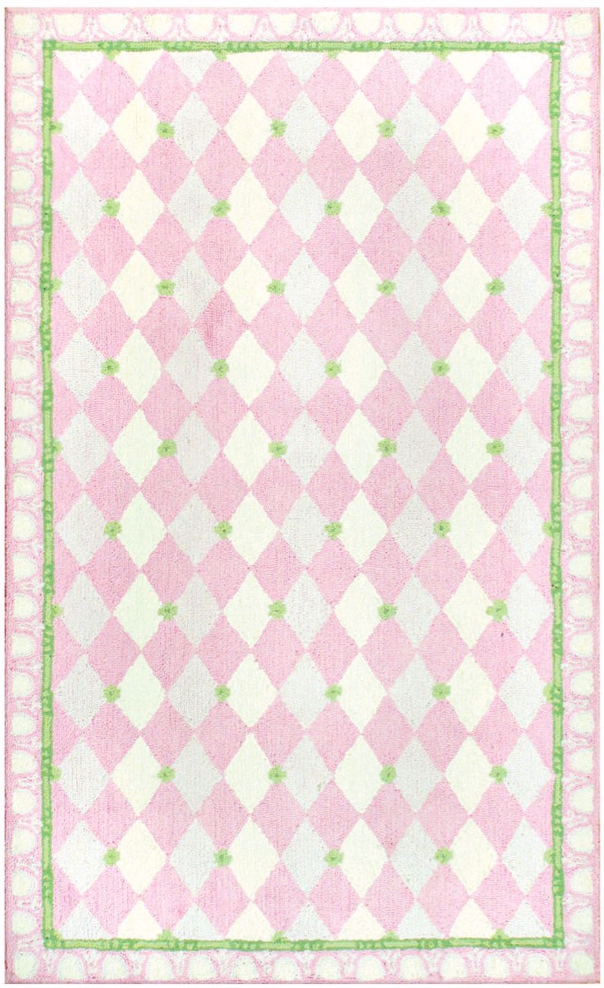 Diamonds Forever Pink Area Rug