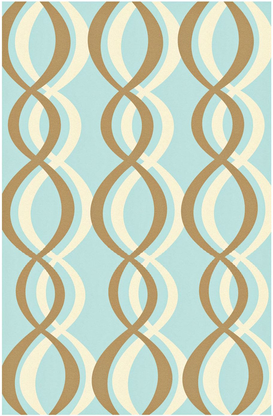 Soundwave Aqua Area Rug