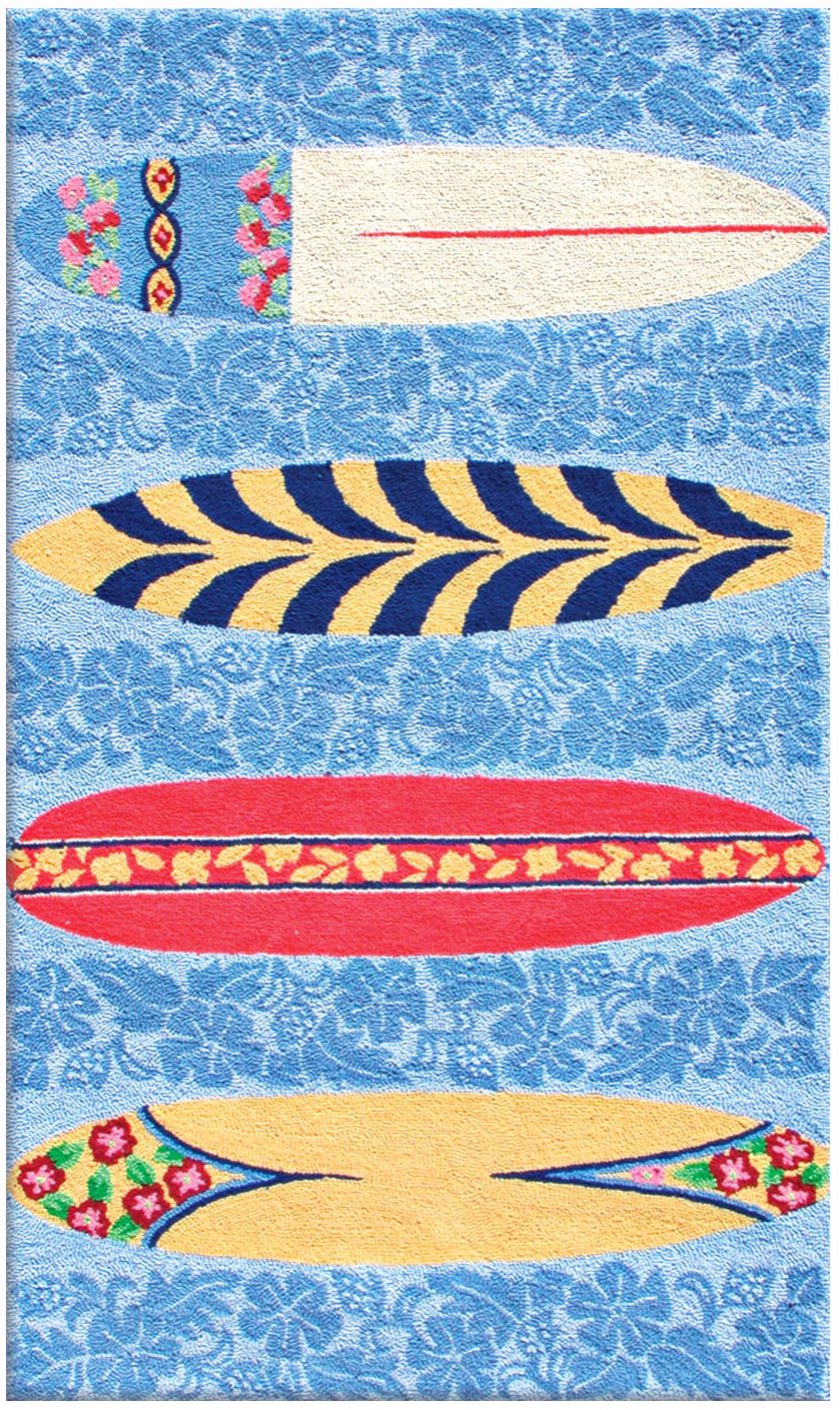 Surfer Boards Area Rug