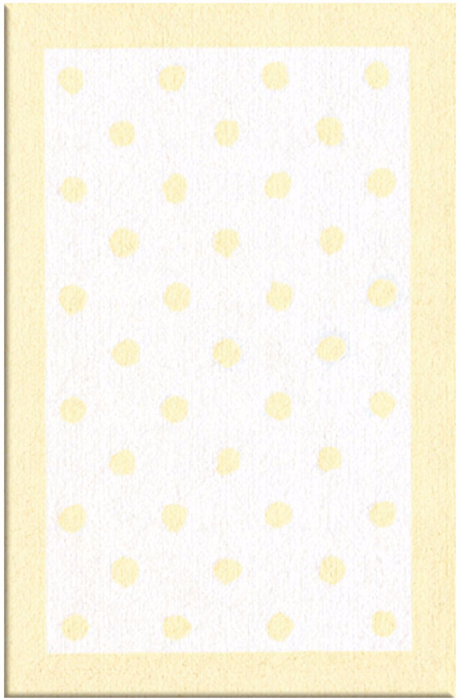 Polka Spots Light Yellow Area Rug