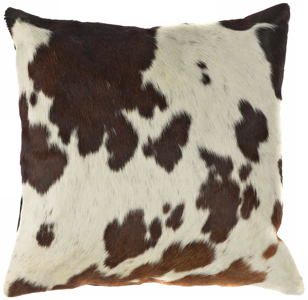 Leather Brown Ecru Pillow