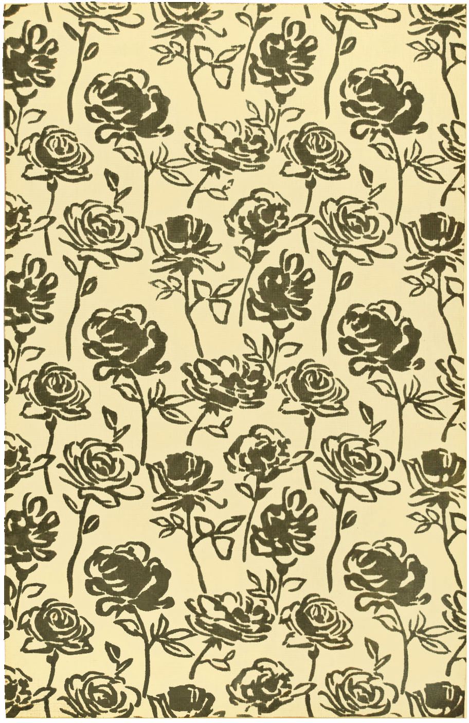 Calitenia Ivory and Green Indoor Outdoor Area Rug