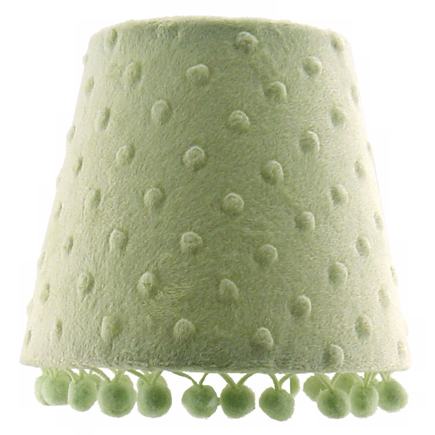 Set of Six Pastel Green Dots Shades 4x6x5.25 (Clip-On)