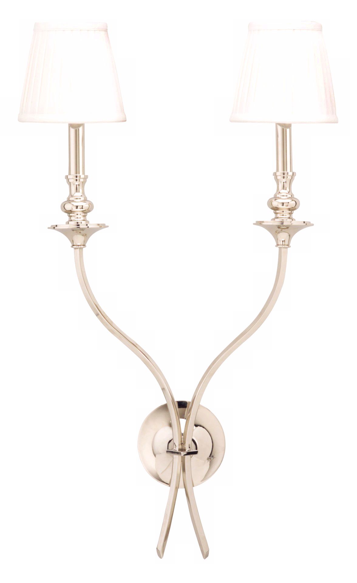 Monroe 2-Light 28 1/2" High Polished Nickel Sconce