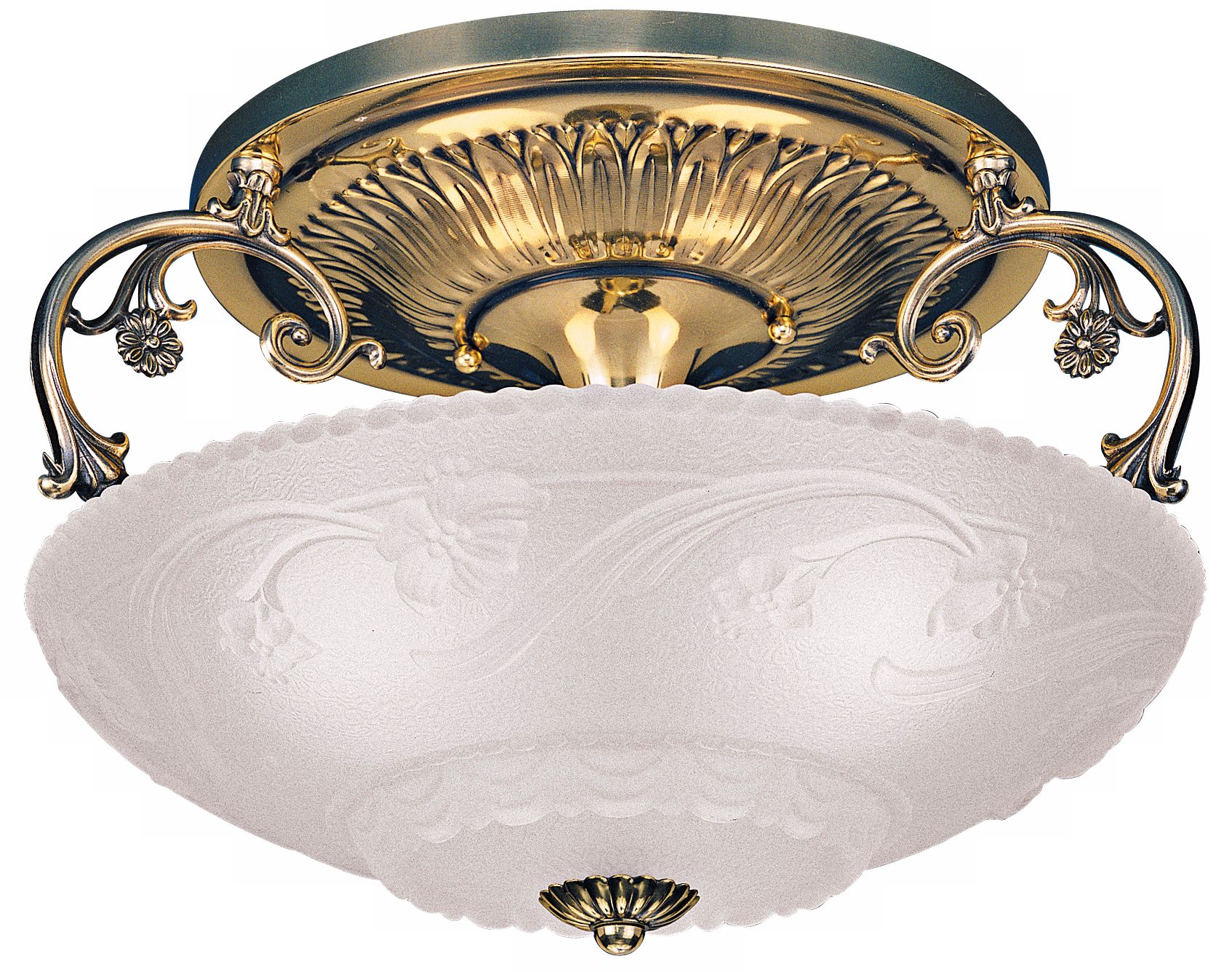 Ganton Antique Brass 15" Wide Ceiling Light Fixture