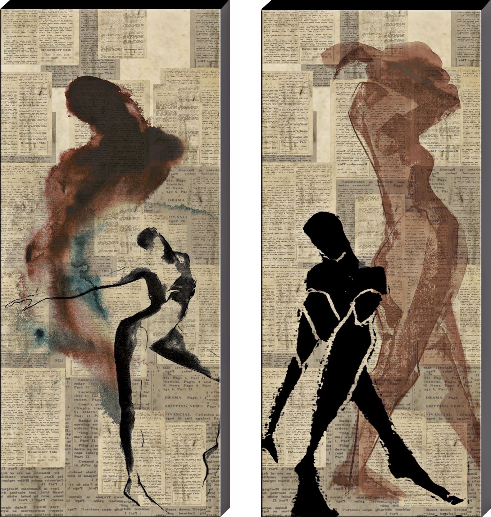 Set of Two Fantasy Canvas Wall Art Prints