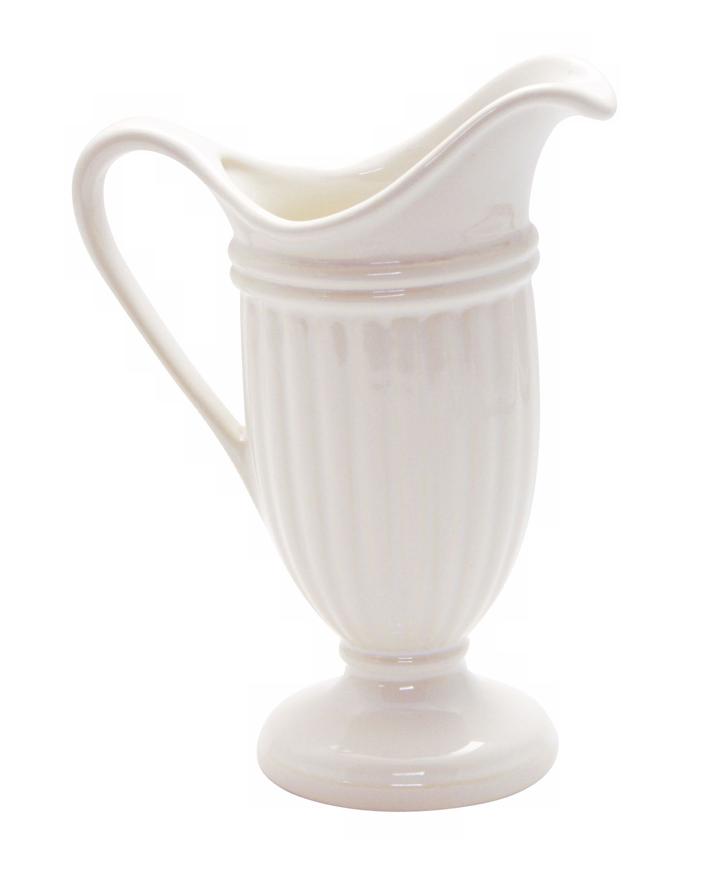 Haeger Potteries 10" High Empire White Ceramic Pitcher