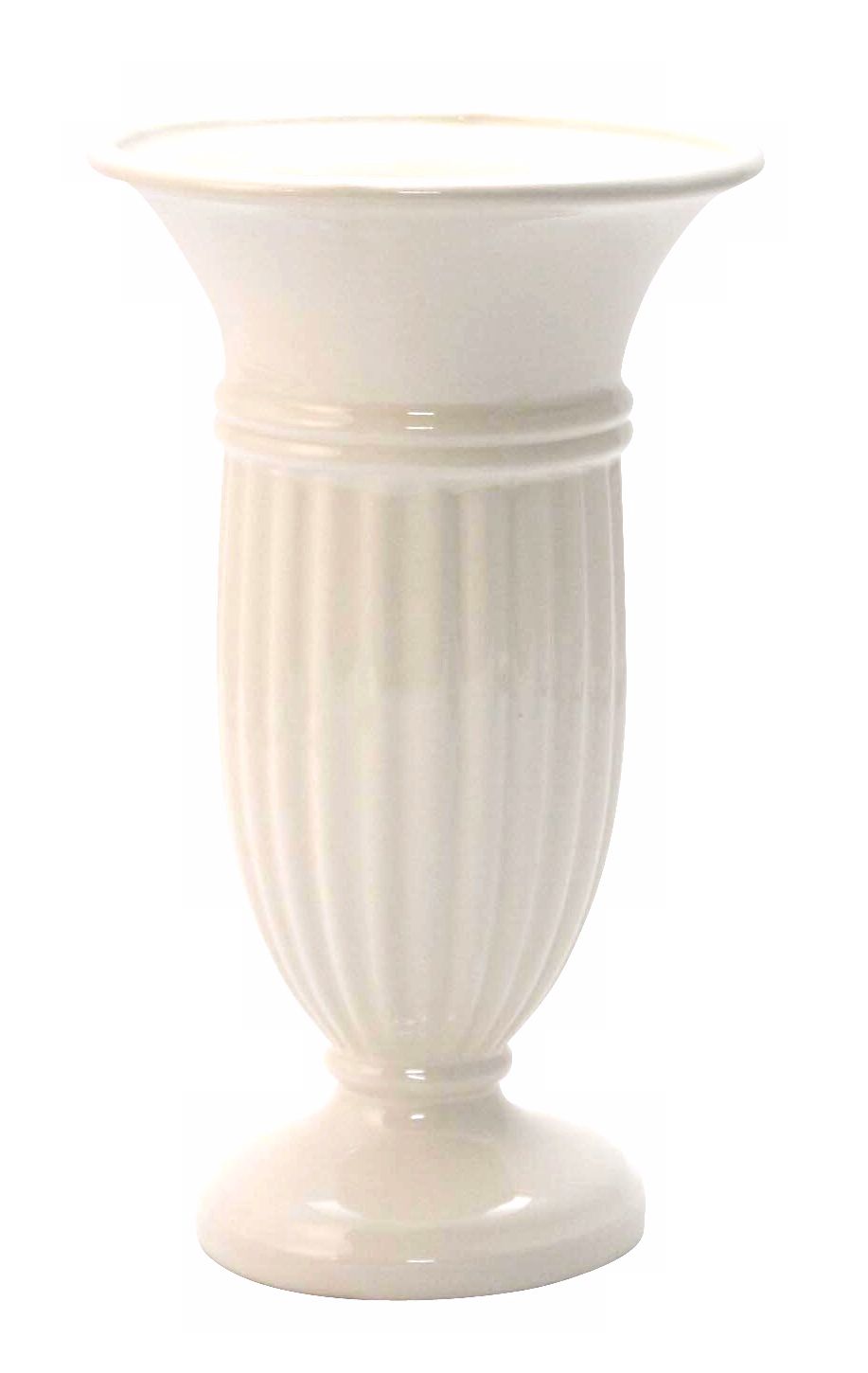 Haeger Potteries 12" High Empire White Ceramic Vase