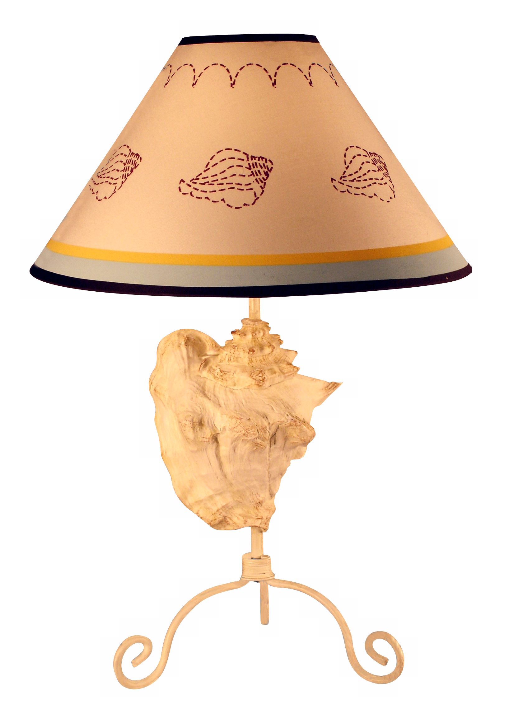Seashell Accent Metal Table Lamp