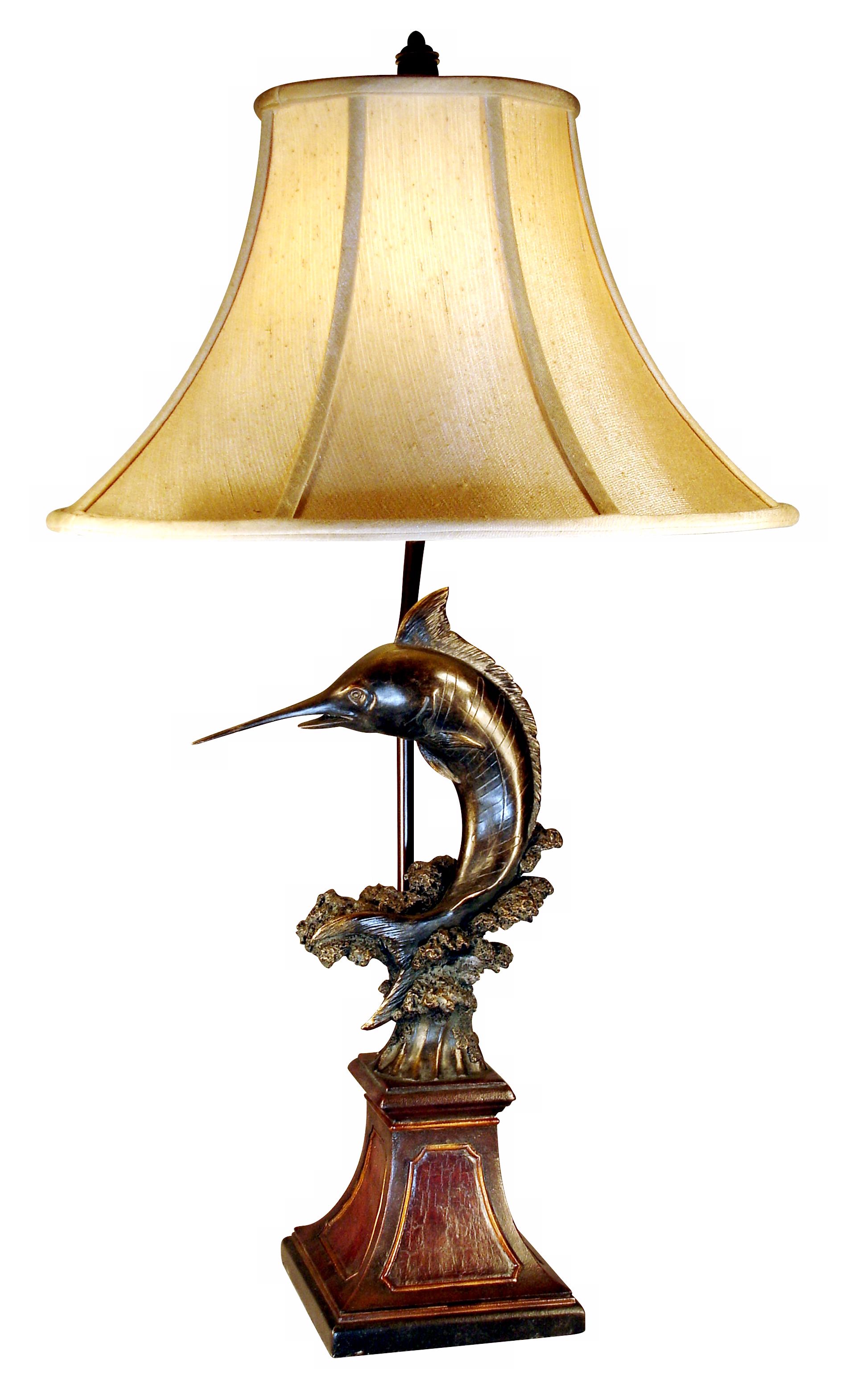 Leaping Marlin Fish Table Lamp
