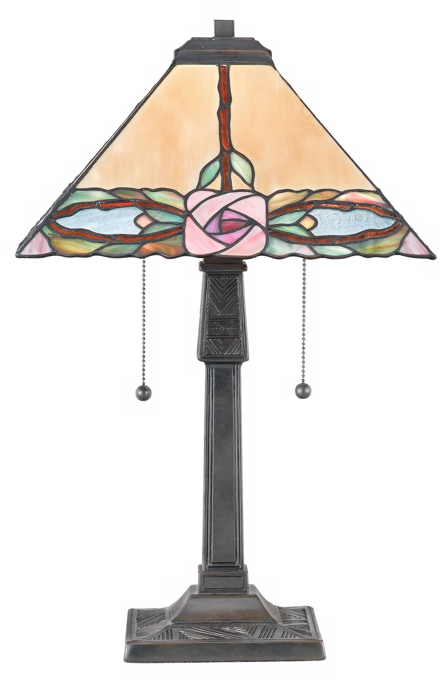 Quoizel Adiline Rose Tiffany-StyleTable Lamp
