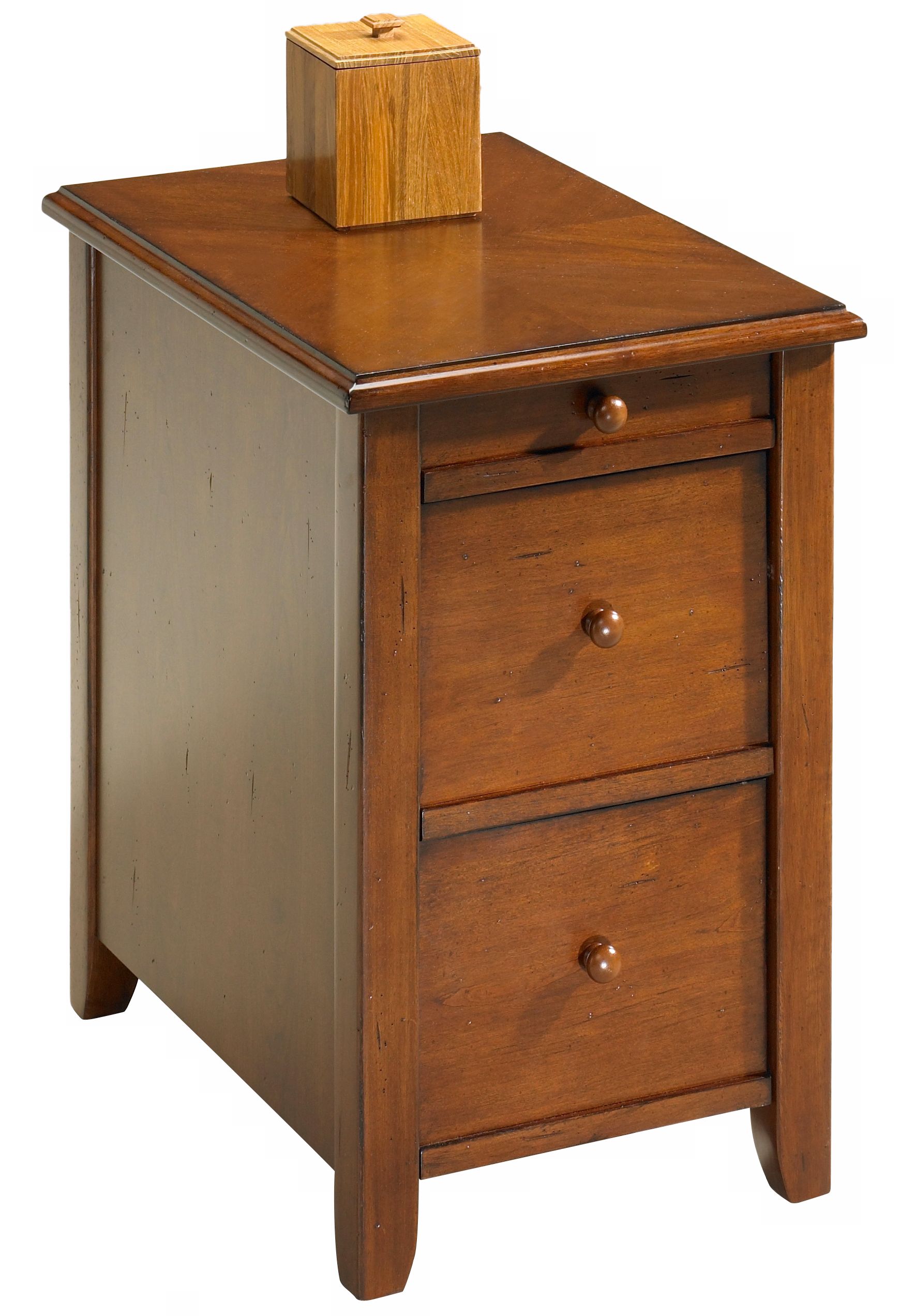 Rave Cherry Finish Chairside Table