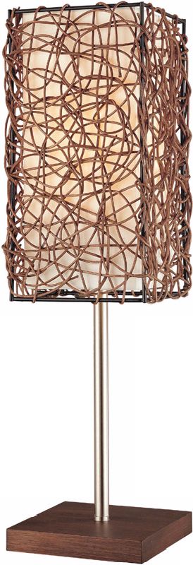 Rattan Weave Accent Table Lamp