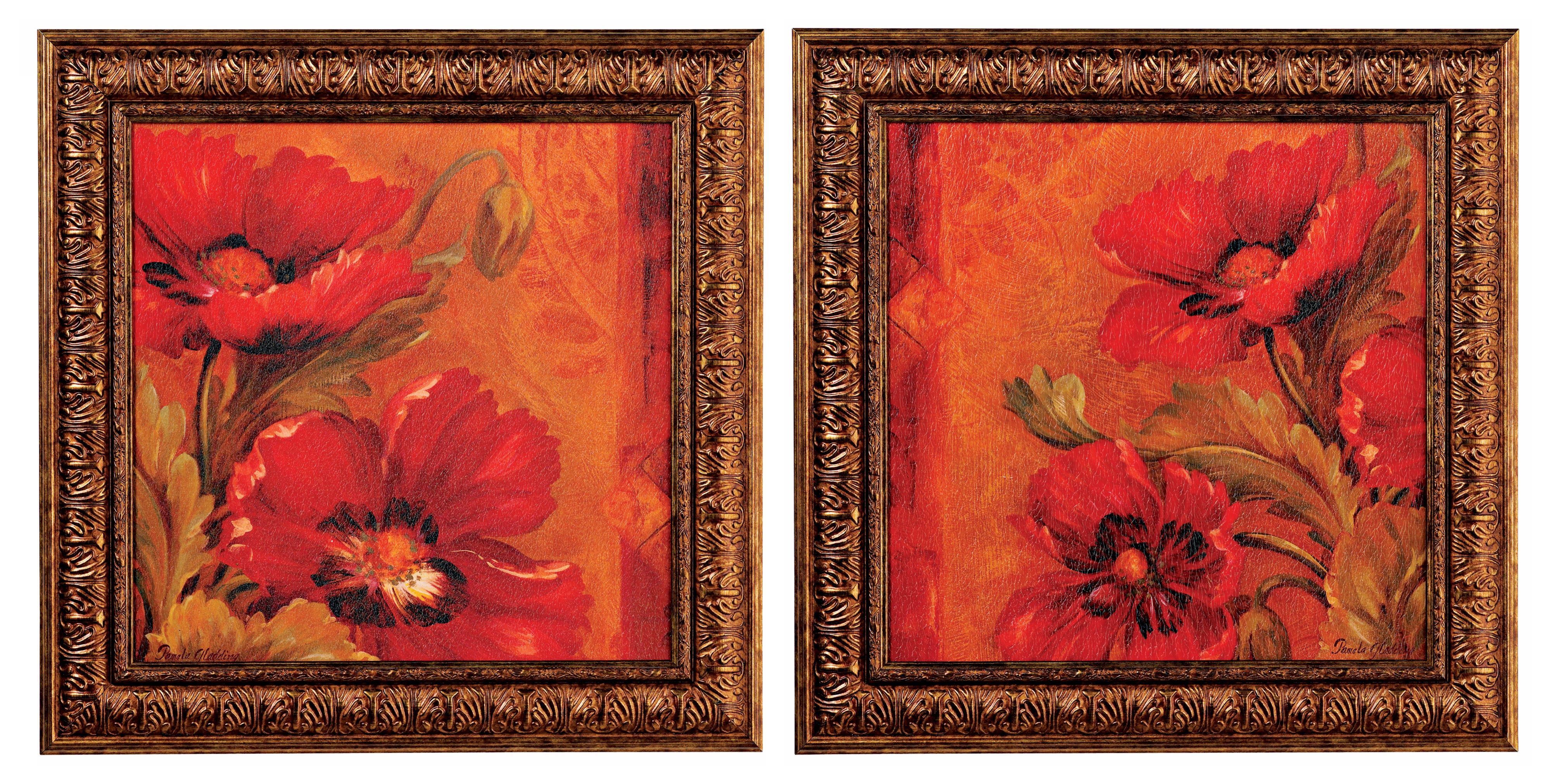 Red Bouquet Set of Two Wall Art Prints