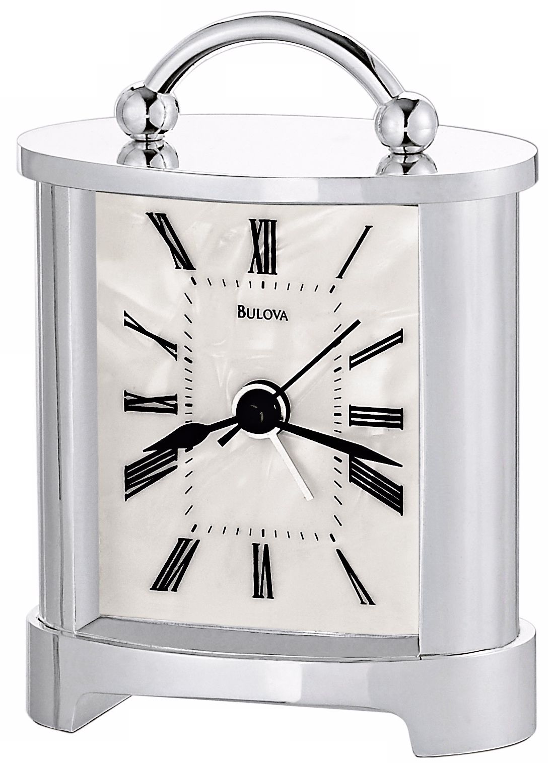 Bulova Regent Silverplate 2 3/4" Wide Clock