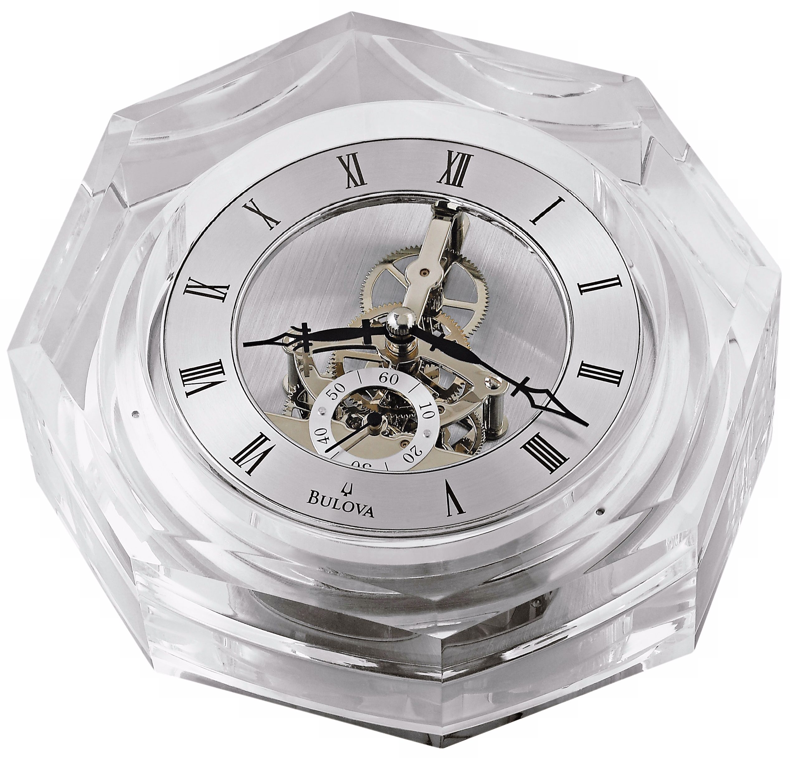 Bulova Centura Octagonal Crystal Desk Clock