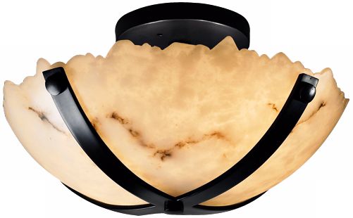 LumenAria Dakota Broken Rim 13 3/4" Wide Ceiling Light