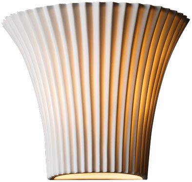 Limoges Collection Flared Pleated 8 1/4" Wide  Wall Sconce