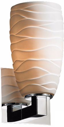 Limoges Collection 9 3/4" High Tapered Wave Wall Sconce