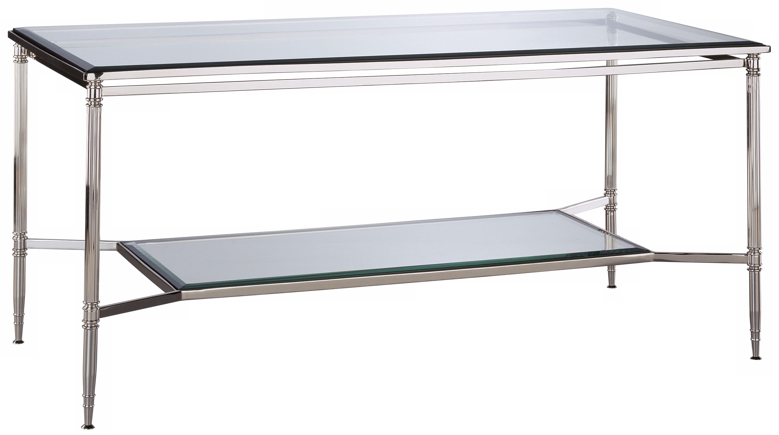Robert Abbey Porter Collection Polished Nickel Coffee Table