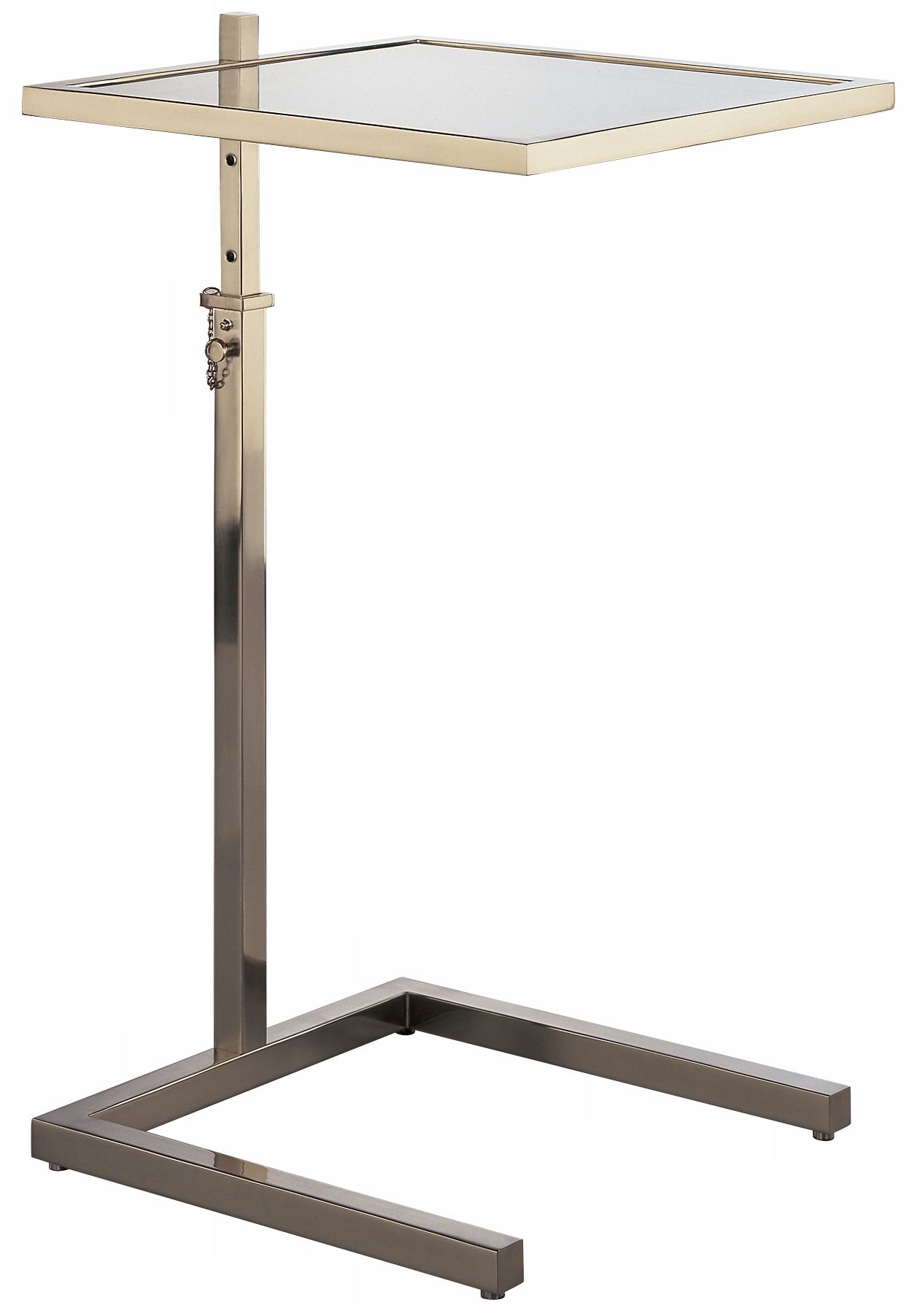Robert Abbey Doughnut Antique Silver Adjustable Side Table