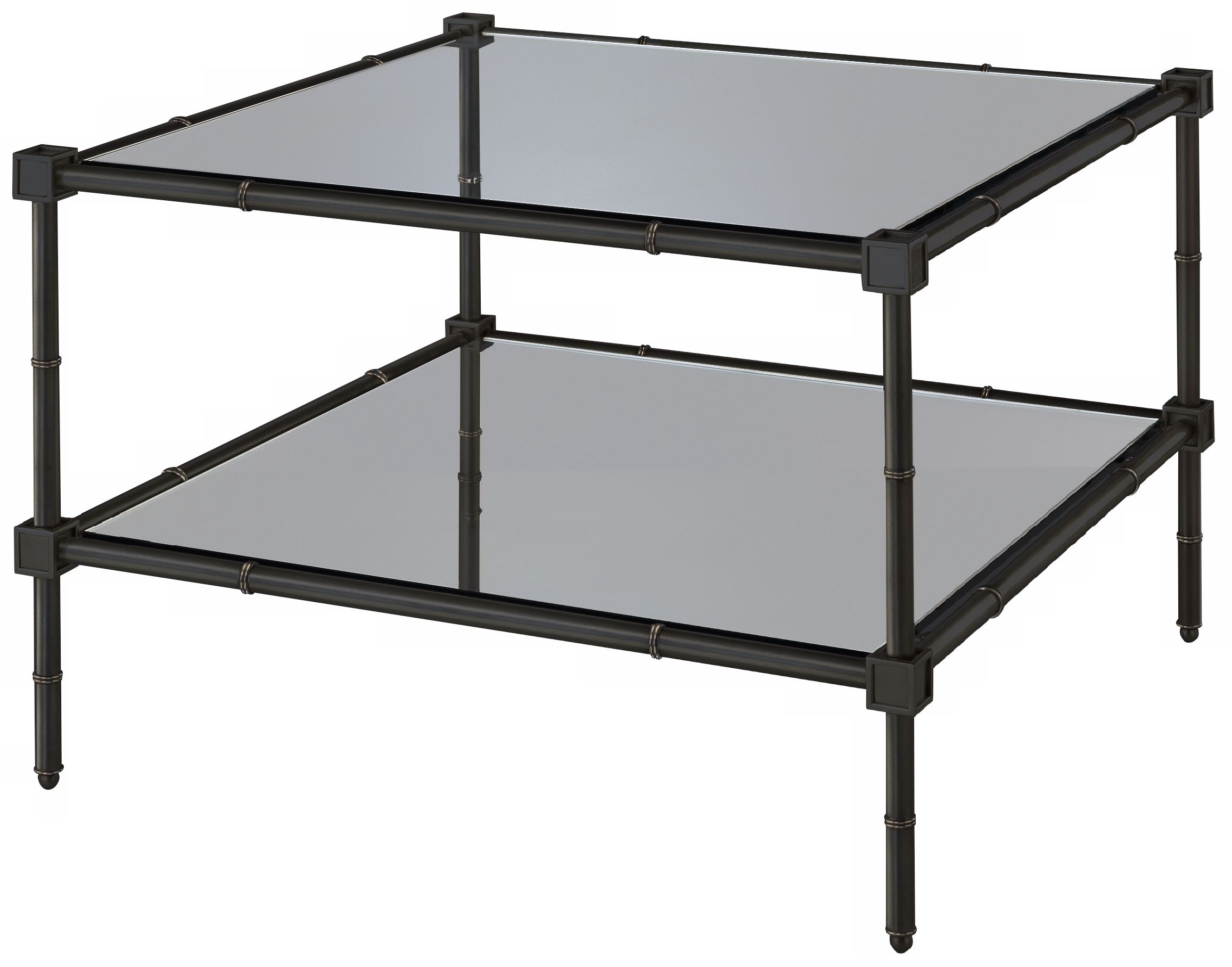Jonathan Adler Meurice Patina Bronze Two Tier Side Table