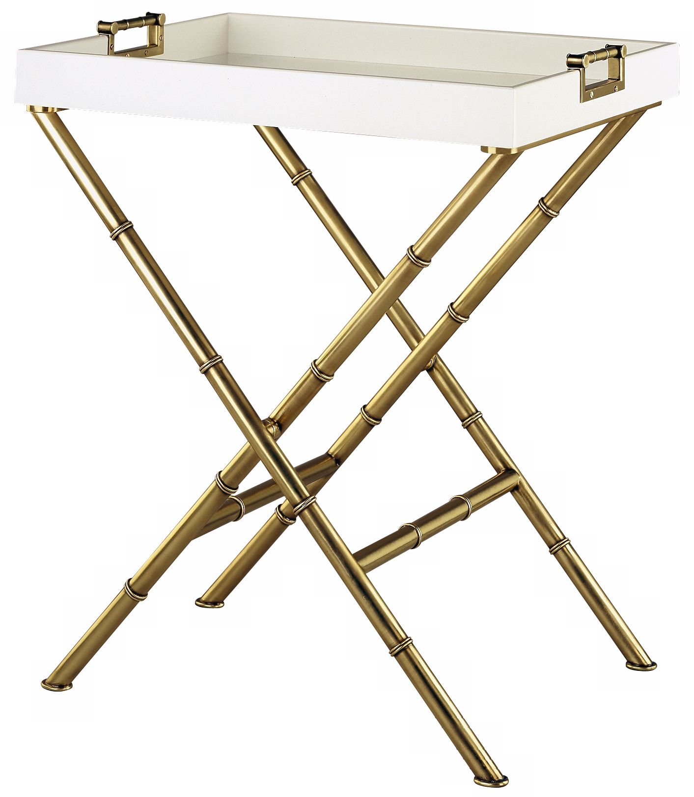 Jonathan Adler Meurice Antique Brass Butler Tray Table