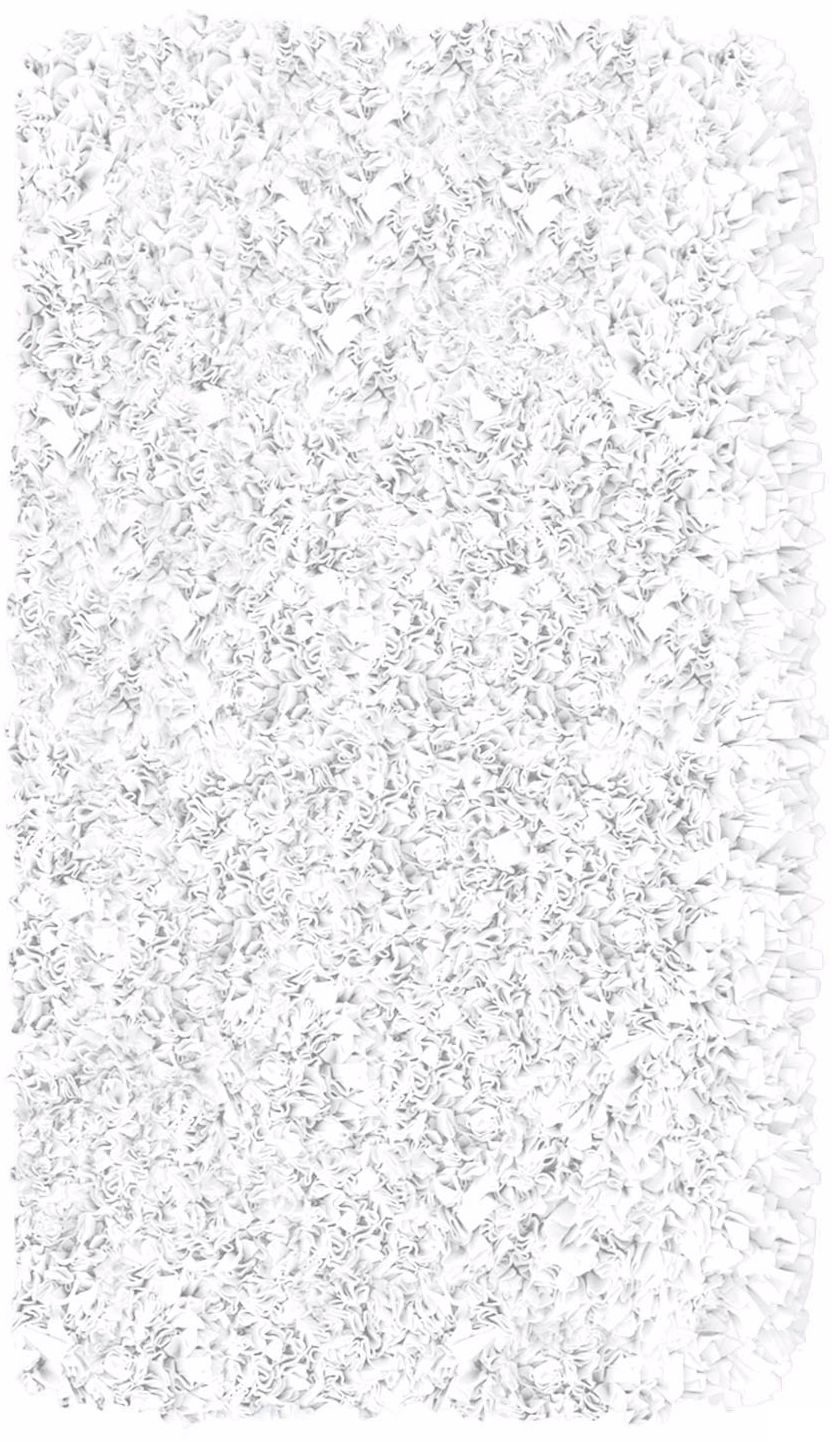 Raganoodle White Shag Area Rug