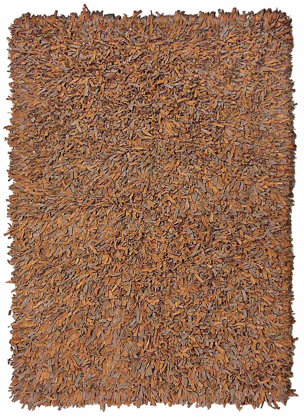 Leatherini Brown Shag Area Rug