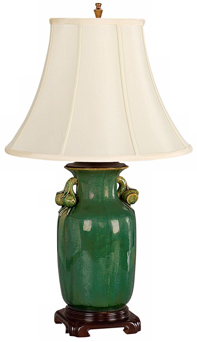 Bamboo Green Porcelain Table Lamp