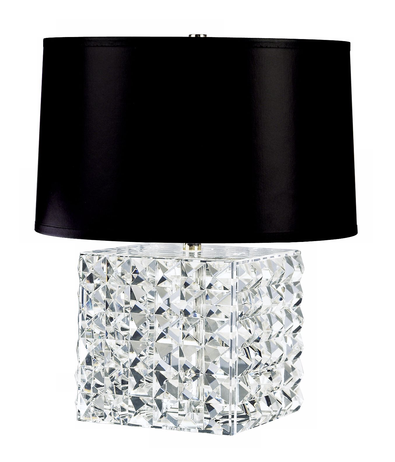 Robert Abbey Hayworth Crystal Mini Lamp with Black Shade