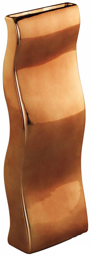 18" High Copper Finish Flicker Porcelain Vase