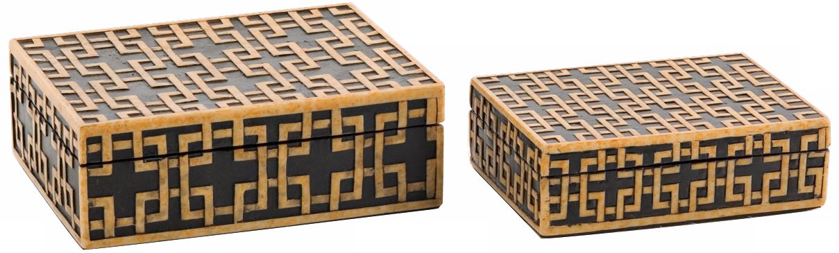 Athena Set of Two Resin Boxes