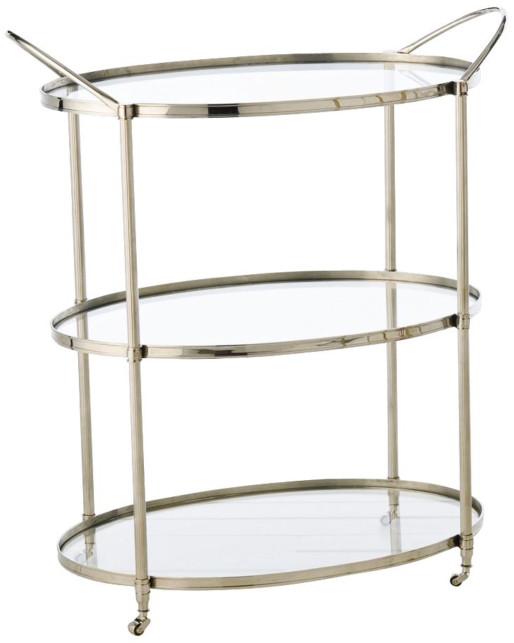 Connaught Polished Nickel Bar Cart