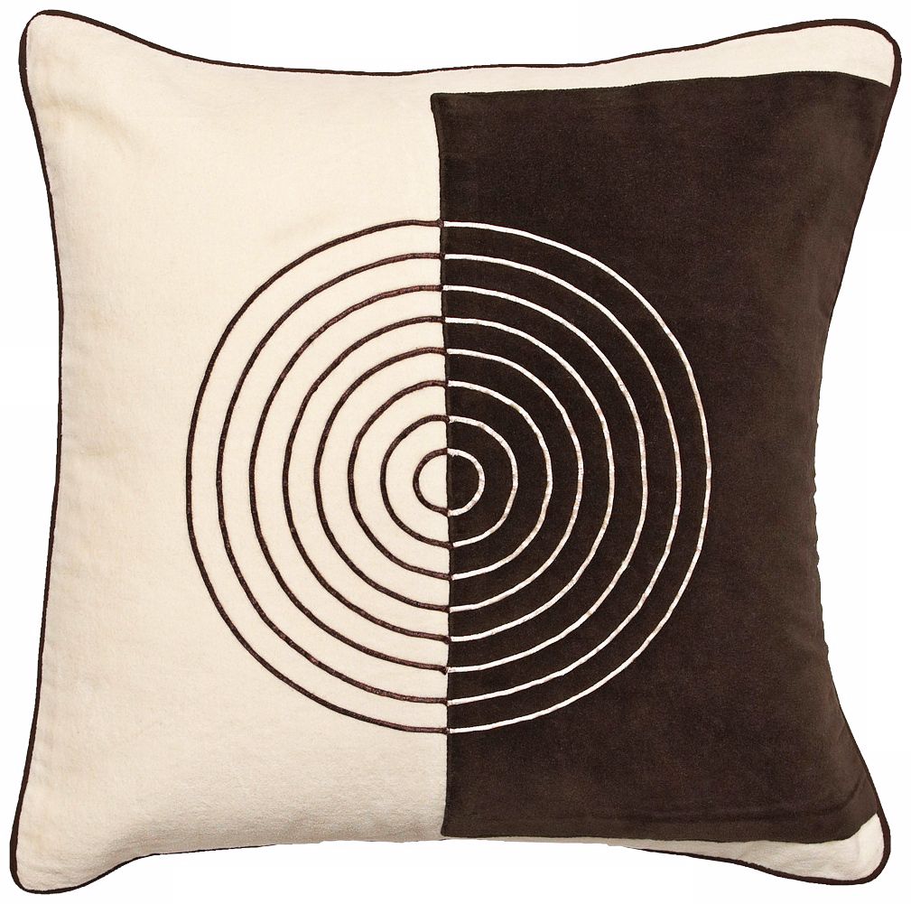 Ecru Chocolate Split  Pillow